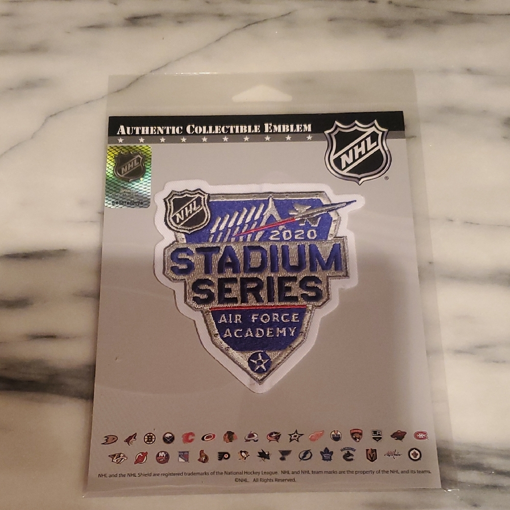 NHL Stadium Series Emblem Embroidered Blue and Silver Patch